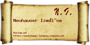 Neuhauser Izméne névjegykártya
